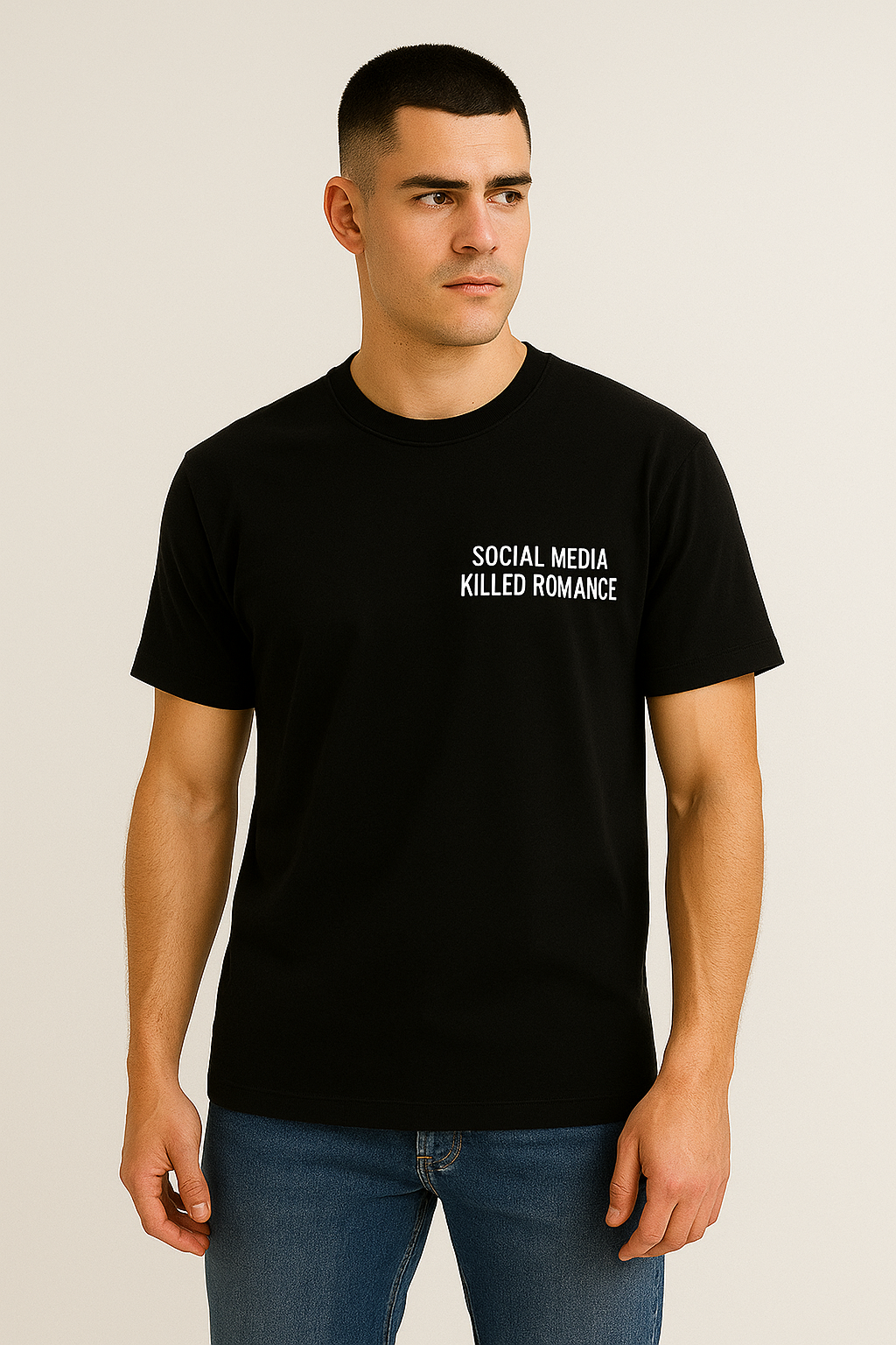 Koszulka Social Media Killed Romance Double Logo